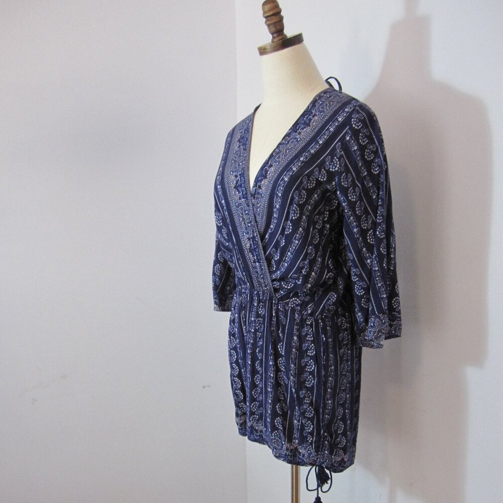 •SKIES ARE‎ BLUE•Blue Shorts Romper •Sz MEDIUM